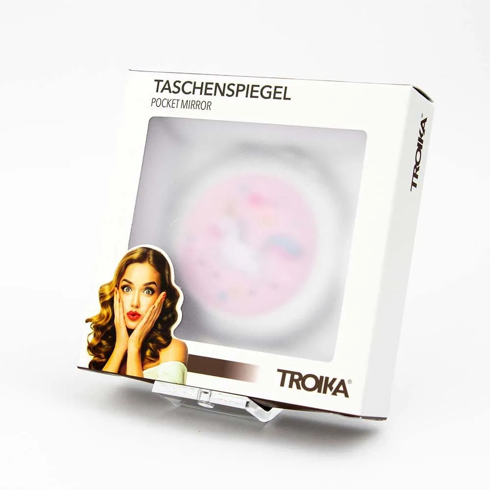 TROIKA Magnifying Pocket Mirror - Unicorn
